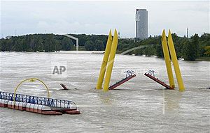 Vienna's Danube River Flooding in June 2013